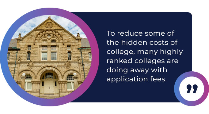 colleges remove application fees quote