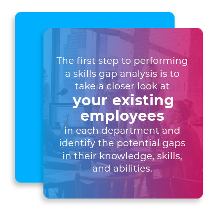 first step skills gap graphic