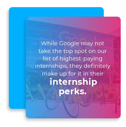 google internship perks graphic