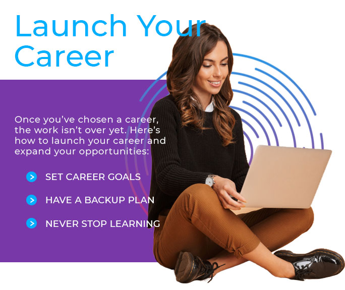 launch your career graphic