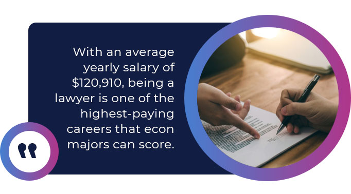 lawyer salary econ major quote