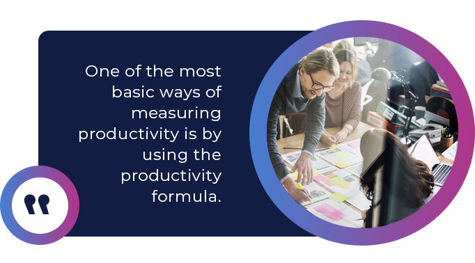 using the productivity formula