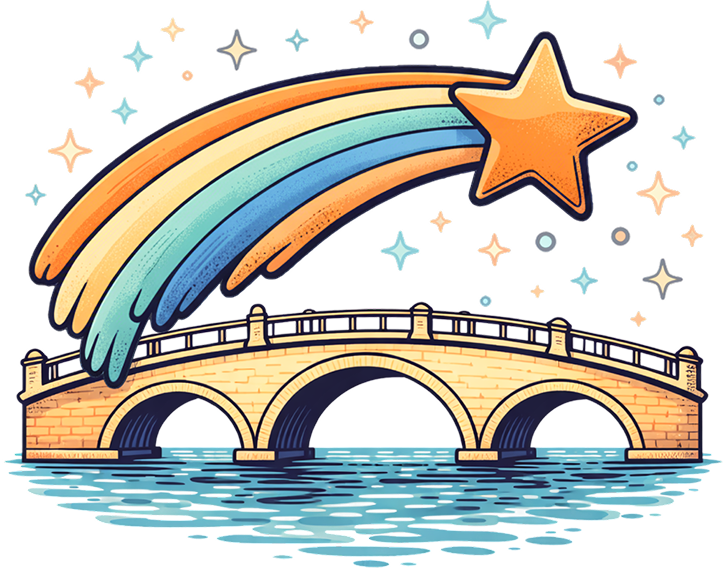 Rainbow bridge illustration