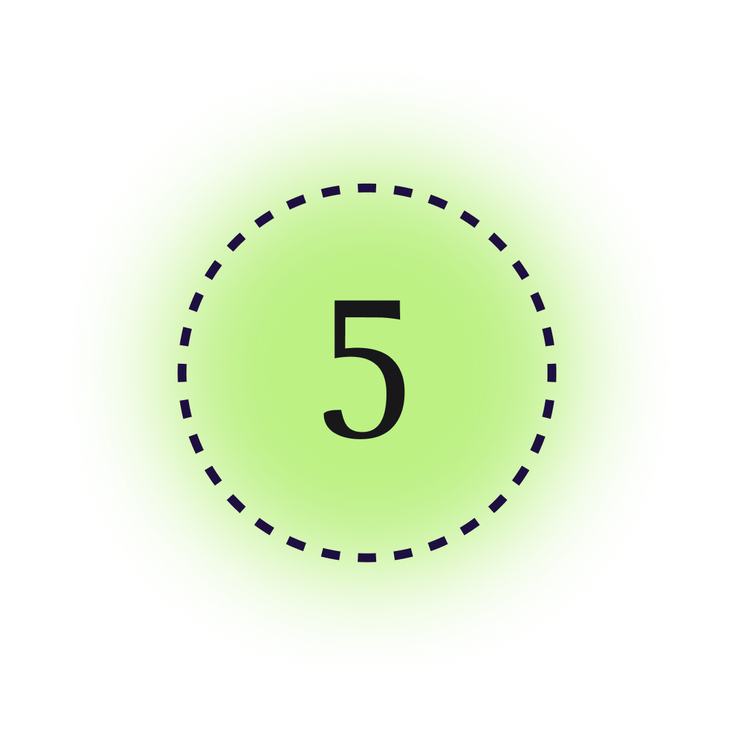 Green dot with '5' visible on it