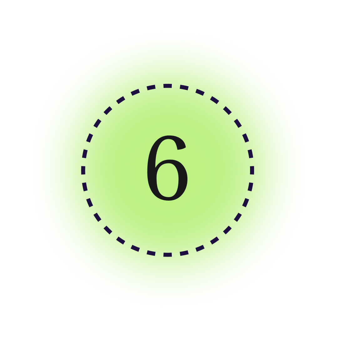 Green dot with '6' visible on top