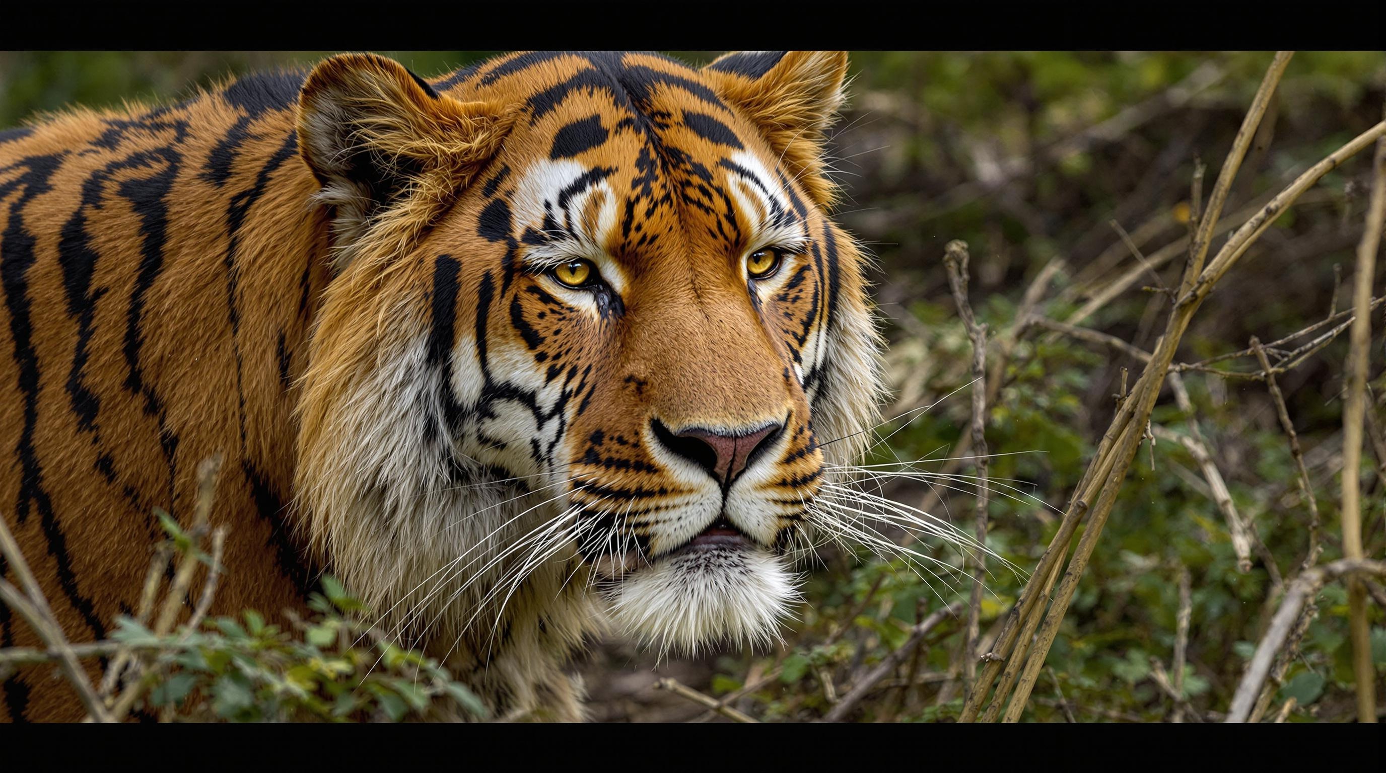 a zoologist watching a tiger