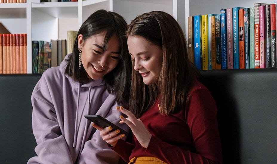Friends on a phone
