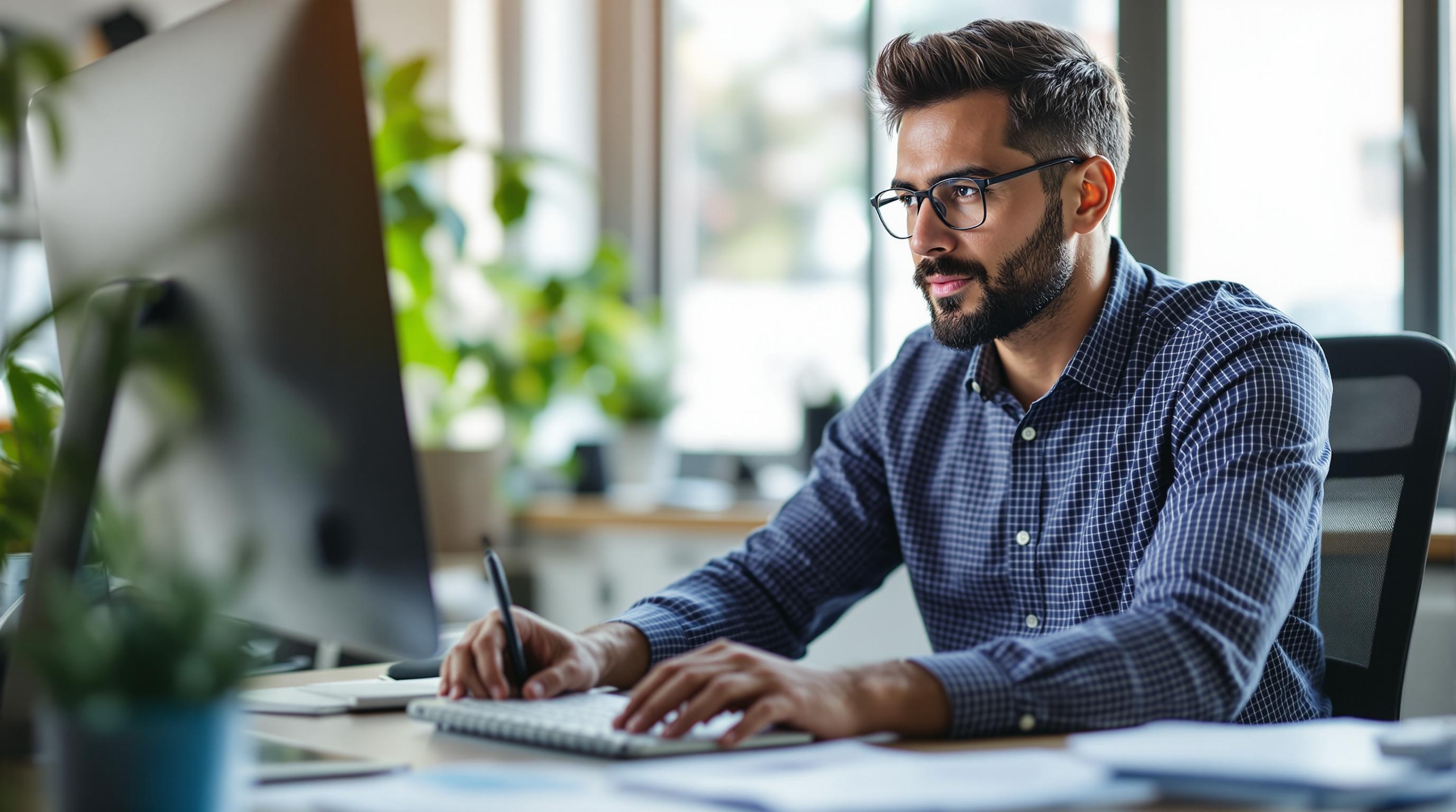 IT Manager working in office