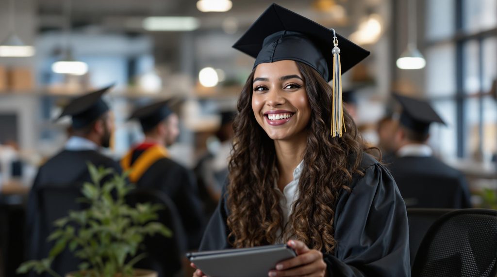 a student graduating with a bachelors degree