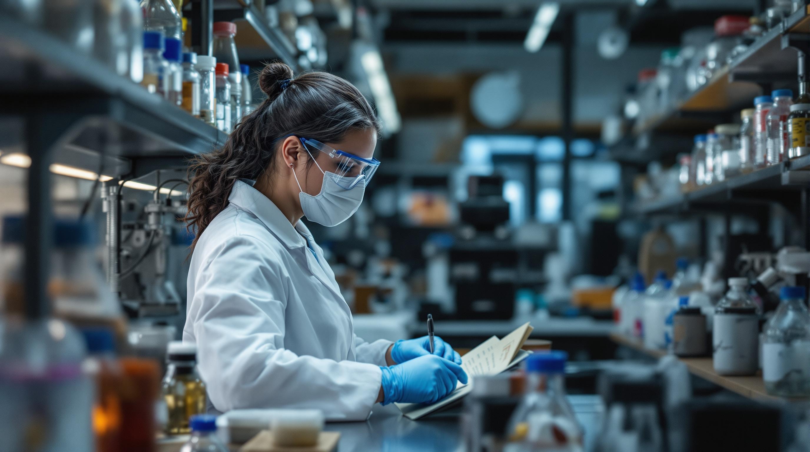 a biochemist in the lab