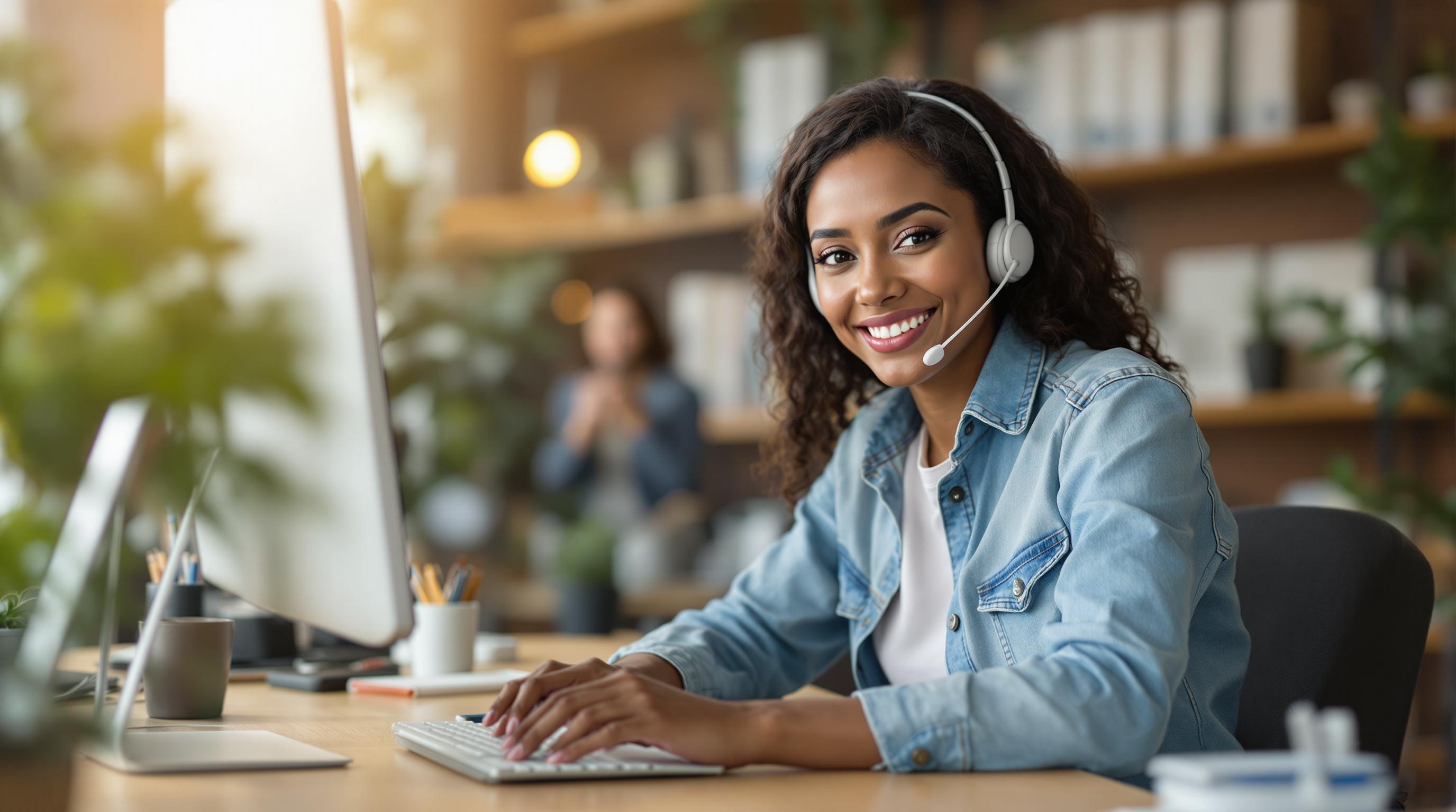 a customer support worker