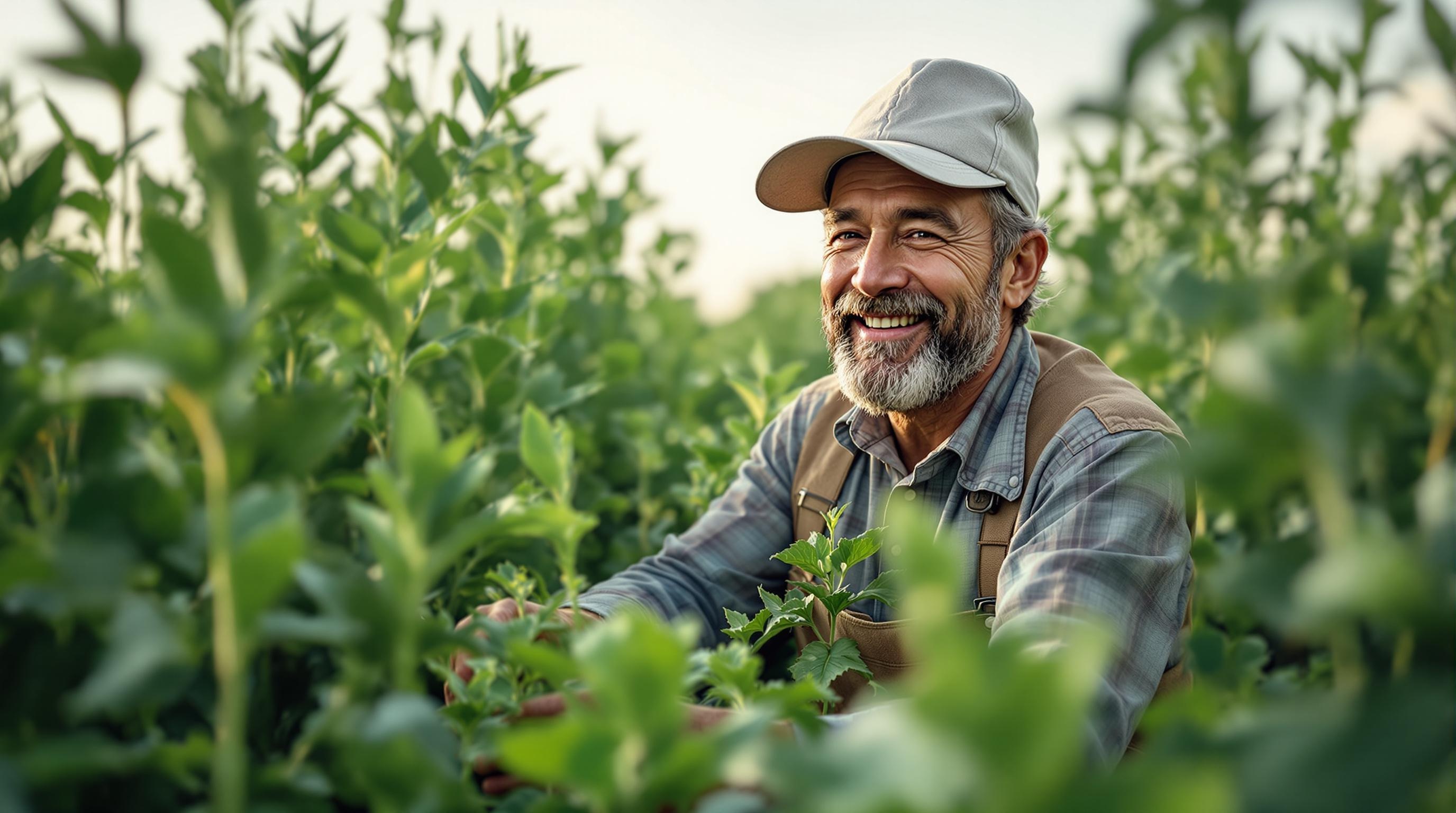 a farmer in the field