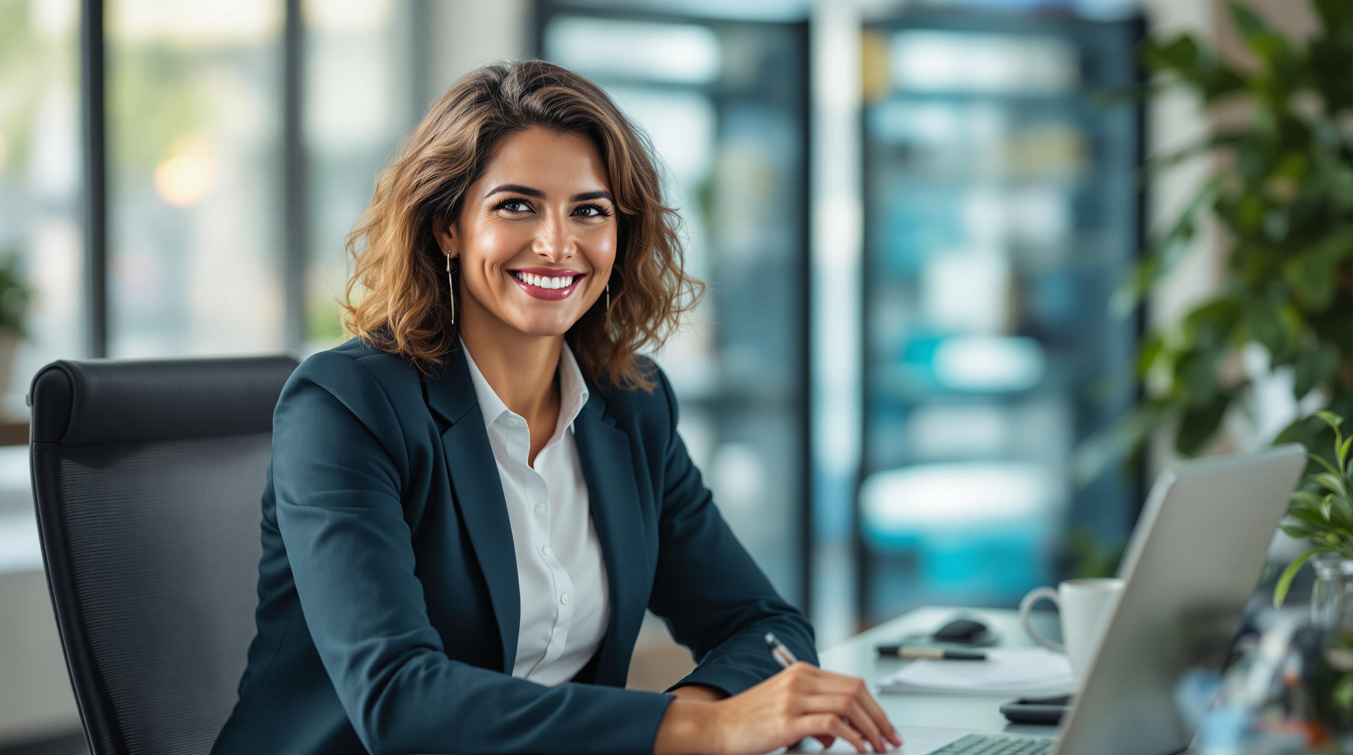 a marketing director at their desk