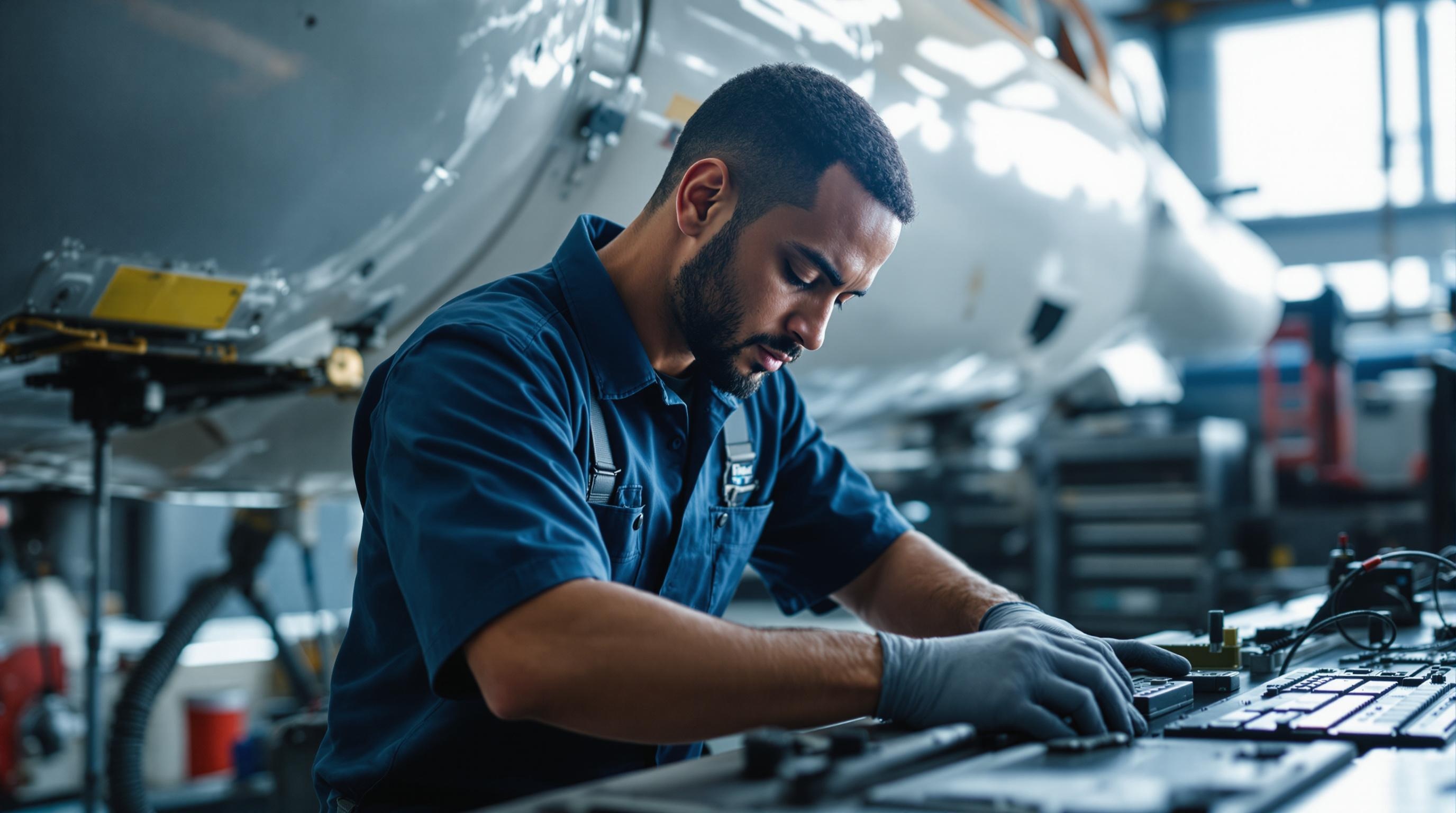 an aircraft mechanic