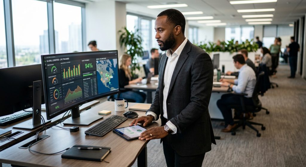 an operations manager at work