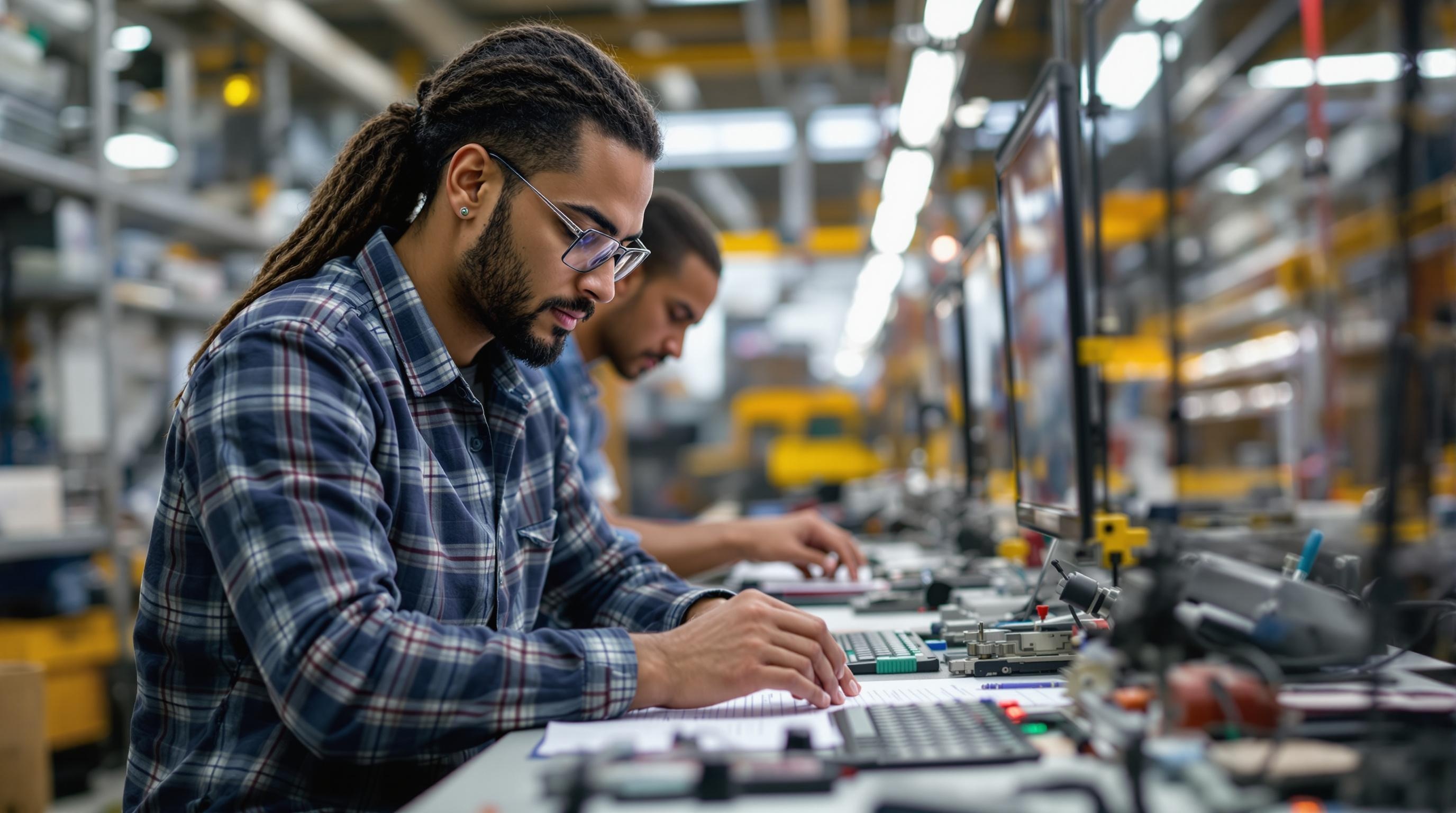 Mechanical engineering worker