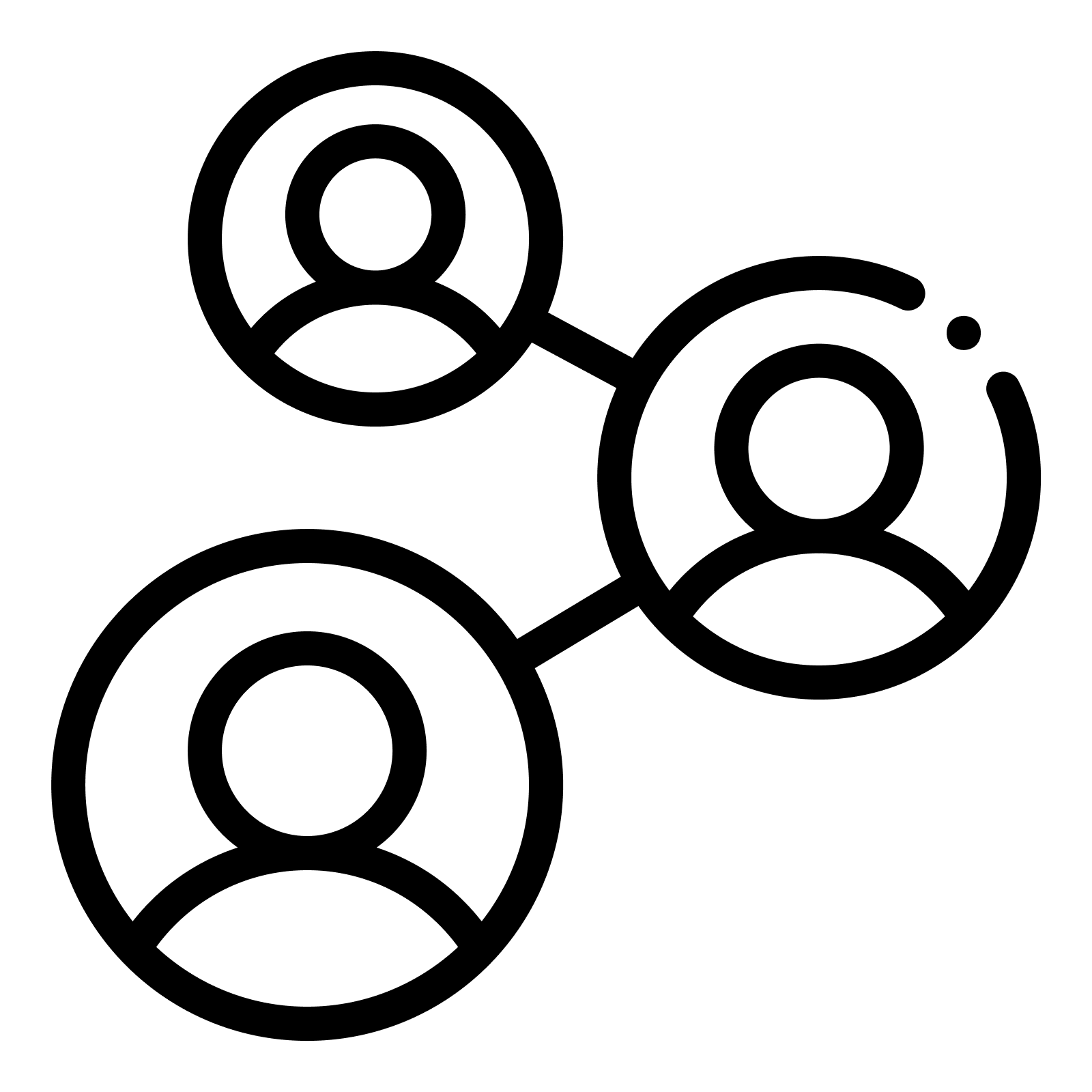 icon of people avatar connecting