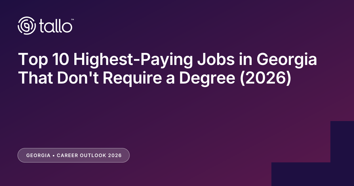 Top 10 Highest-Paying Jobs in Georgia That Don't Require a Degree (2026)