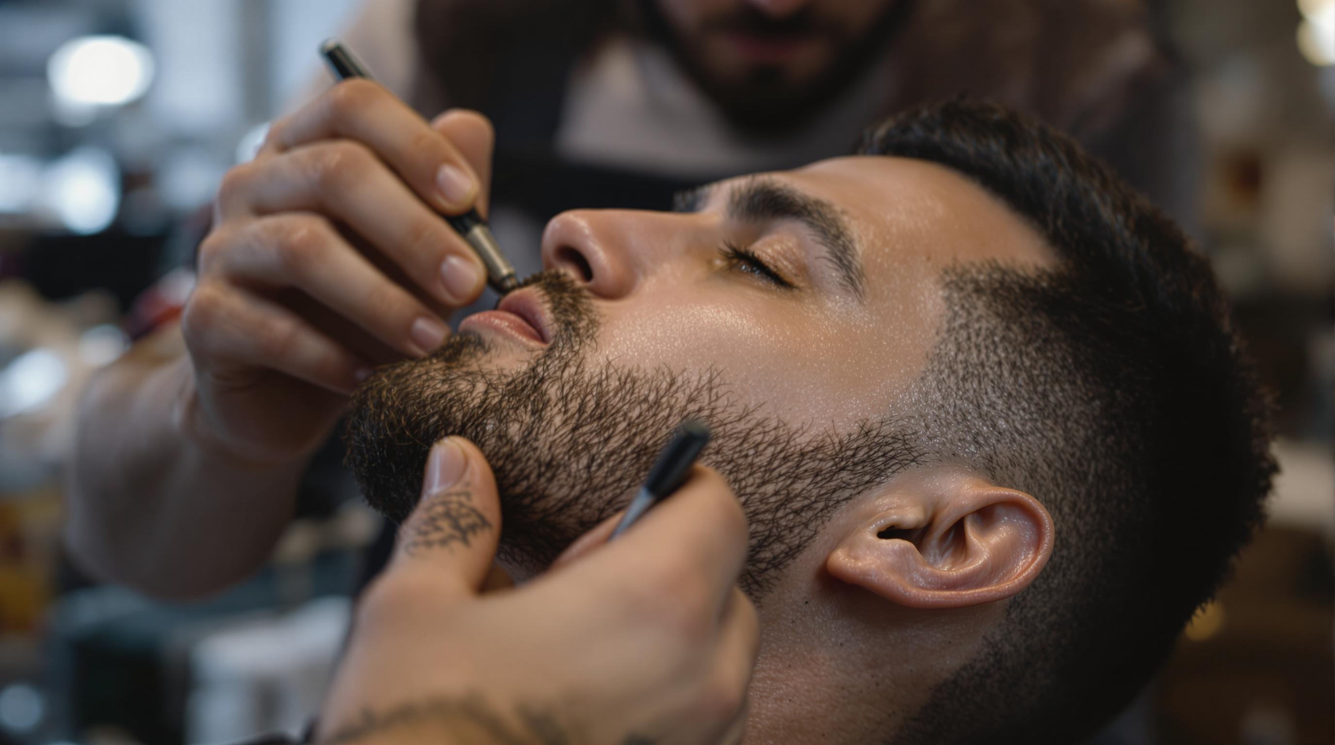 barber expertly cutting hair in a barbershop.