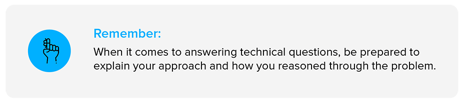 What kind of questions may be included in a technical interview