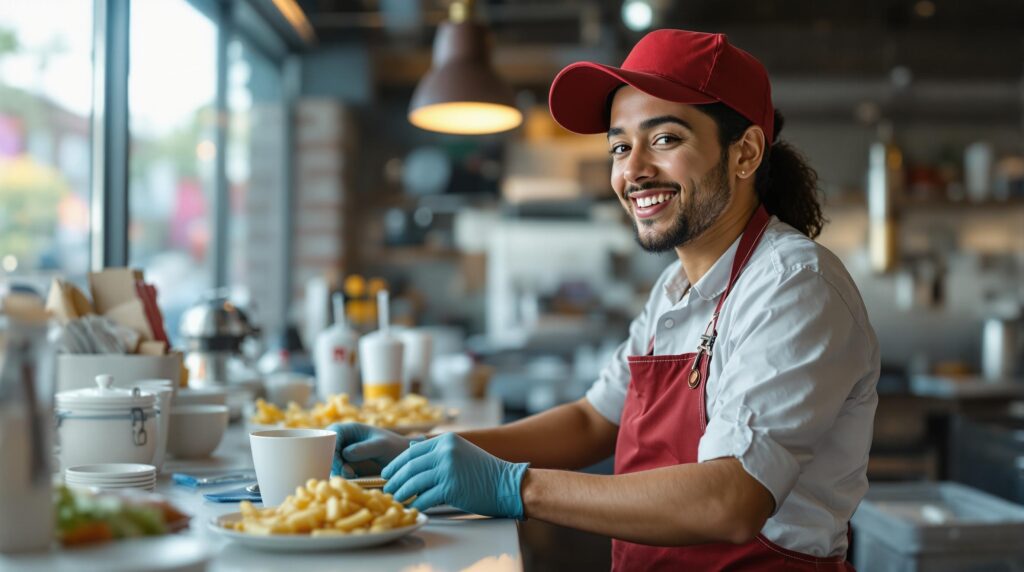 a fast food worker