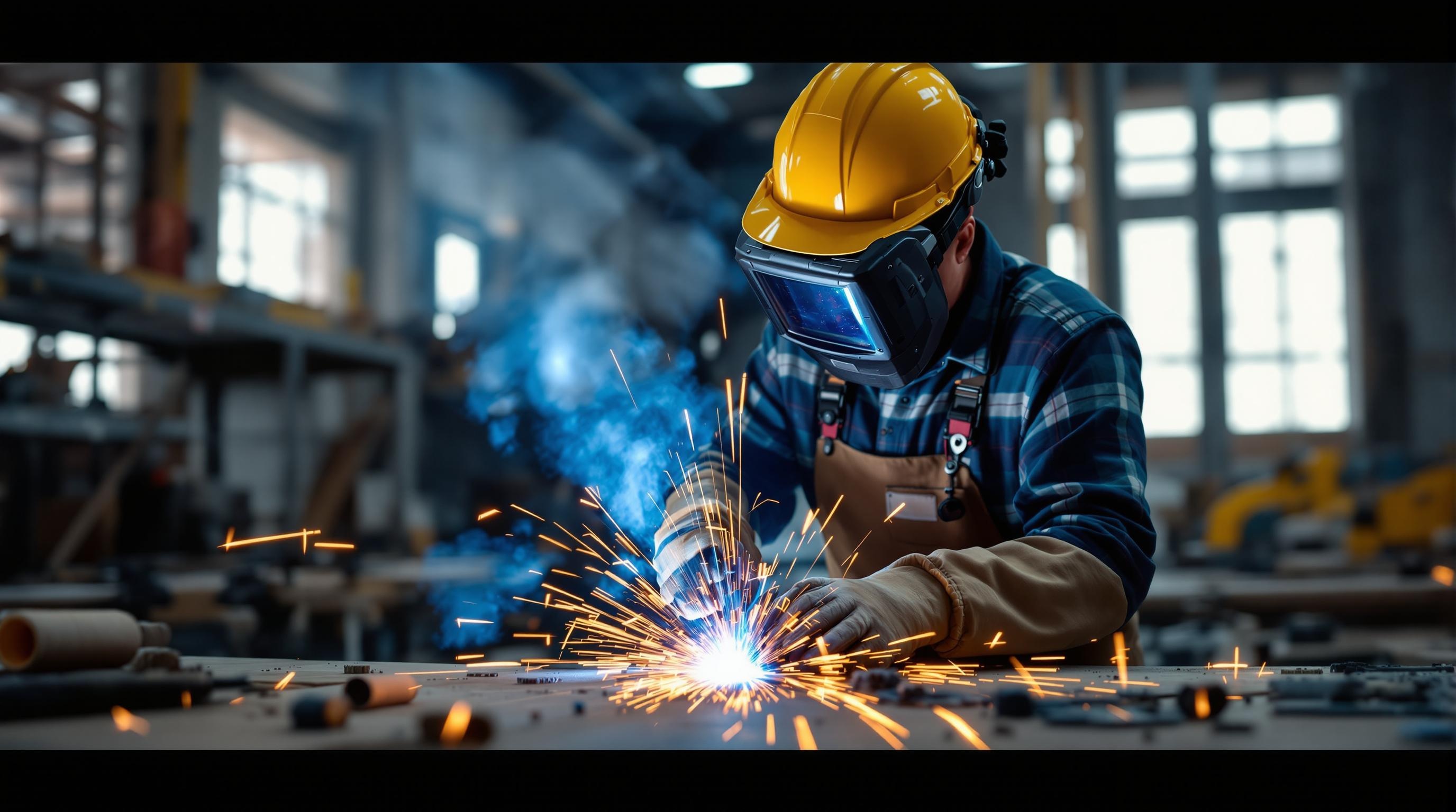 a welder in metal fabrication