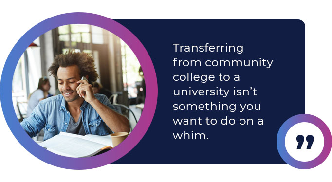 transferring from community college quote
